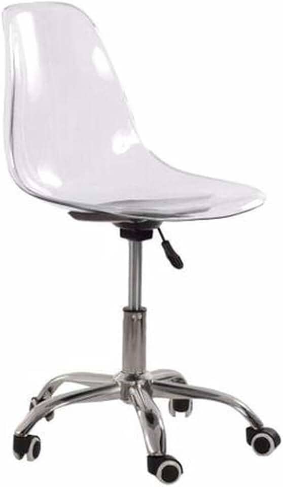 Cadeira Eames Transparente Empório Tiffany Office Cromada