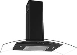 Coifa Nardelli de Parede Clean Vidro Curvo Black 90cm