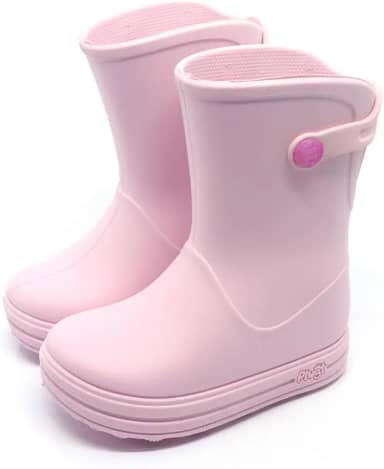 Galocha Infantil Plugt Menina E Menino Confortável Leve Básica Lisa Rosa Claro