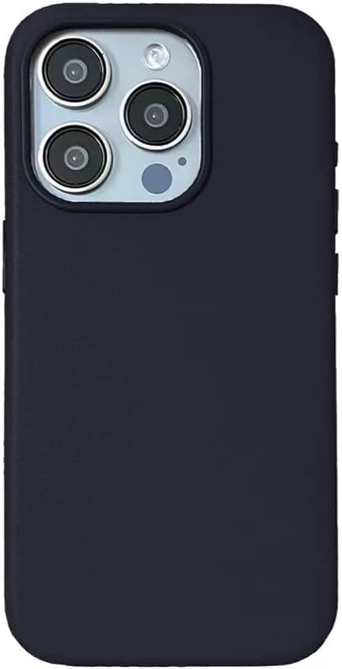 Capa Case Capinha De Couro Para iPhone 15 15 Pro iPhone 15 Pro Max Premium Compativel Com Magsafe (Azul Marinho, iPhone 15)