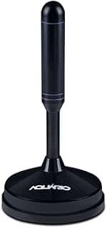 Antena Interna DTV-100 Aquario TV Digital HDTV Cabo com Conector F Macho Preto Pequeno