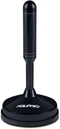 Antena Interna DTV-100 Aquario TV Digital HDTV Cabo com Conector F Macho Preto Pequeno