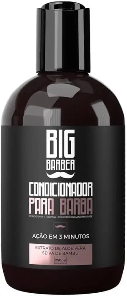Condicionador Para Barba Big Barber 250ml - Profissional Macia Sedosa Hidratação Aroma Barbearia Chique
