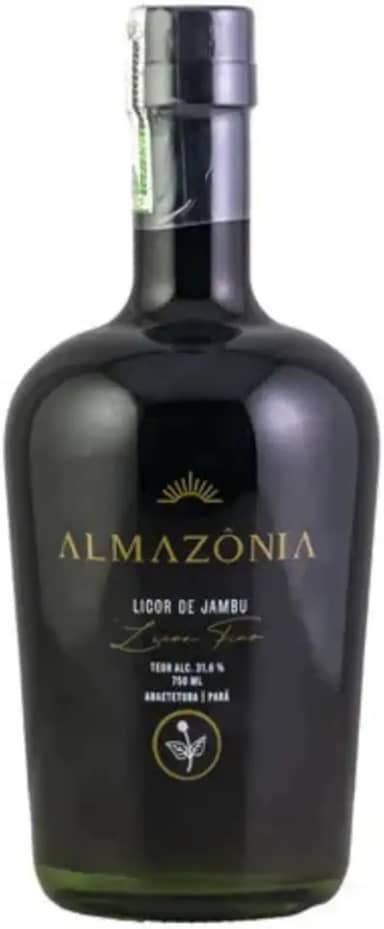 ALMAZÔNIA® Licor Fino de Jambu 750 ml | Origem Amazônica | Efeito Sensorial Único | 31,6% Vol | Dourado Intenso