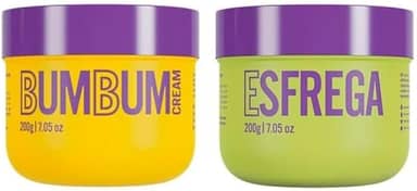 Kit Bumbum Cream e Esfrega, Cuidado Corporal, Creme Antiscelulite e Esfoliante Corporal, 200g Cada, 2 x 200g, combo, do mercado, Beleza Brasileira.