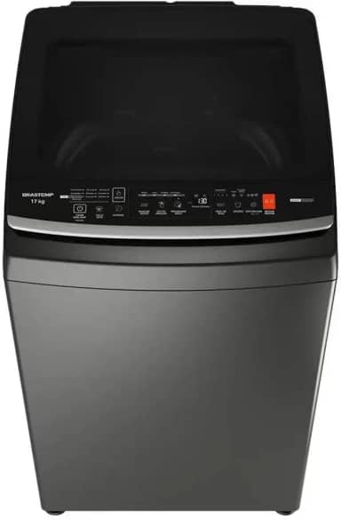 Máquina de Lavar Brastemp 17Kg Cinza Platinum com Design Infinity e Soft Close - BW17LTA 110v