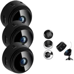 Kit 3 Mini Câmeras Espiãs de segurança doméstica com sensor e visão noturna 1080P HD WIFI - Vigilância Compacta e Eficiente