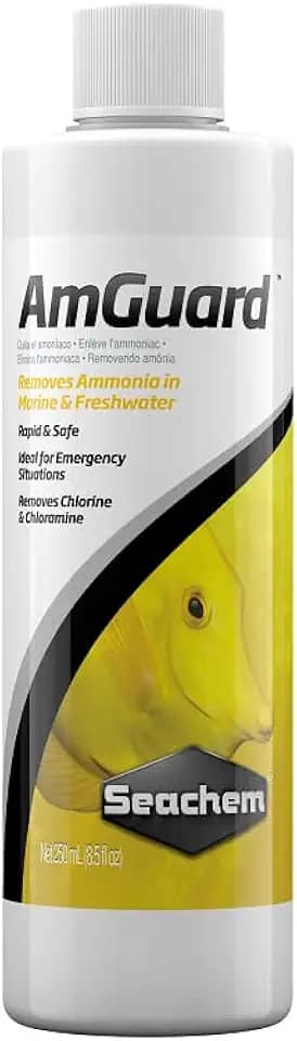 Seachem AmGuard - age de forma segura na remoção de amônia, cloro e cloramina - 250ml