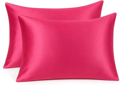 Kit 2 Fronhas de Cetim Rosa, Proteção Antifrizz para Cabelo