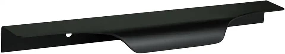 Puxador para moveis wave de alumínio para armário ropeiro gaveta porta cozinha (Preto, 200mm)