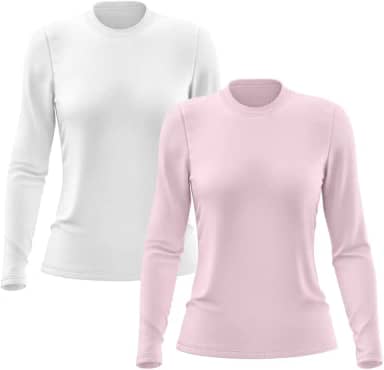 Kit 2 Camisetas Feminina Manga Longa Proteção Solar UV 50