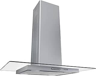 Coifa Ilha 90cm Vidro Reto Nardelli Inox