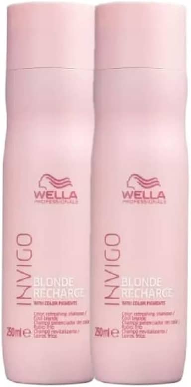 Kit Wella Professionals Invigo Blonde Recharge - Shampoo Desamarelador 250ml (2 Unidades)