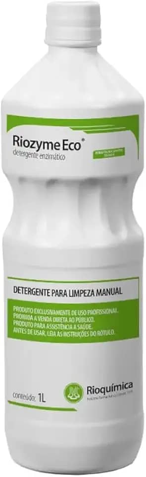 Detergente Enzimático Riozyme Eco, 1 Litro, Líquido p/Limpeza de Instrumentos Médicos e Odontológicos