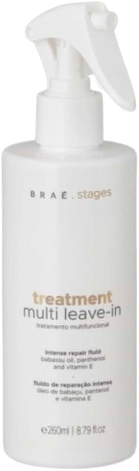 Leave In Conditioner BRAÉ Stages Multi Condicionante - Proteção Térmica, Desembaraçante, Leve, Cheiro de Salão - 260ml