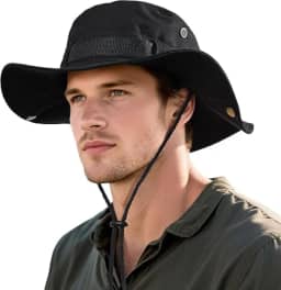 Chapéu Australiano Unissex, FPS 50+, Aba Larga 7cm, Proteção UV, Ideal para Pesca, Safari e Caminhadas, Bege