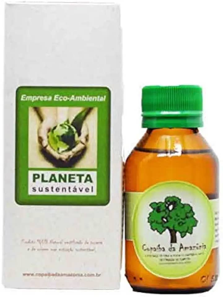 Óleo de Copaíba 60 ml Frasco Vidro Âmbar conta gotas