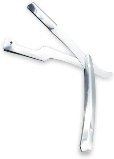 Navalhete Barbeiro Cabo de Aço Inox Barbear Lâminas Descartáveis Profissional