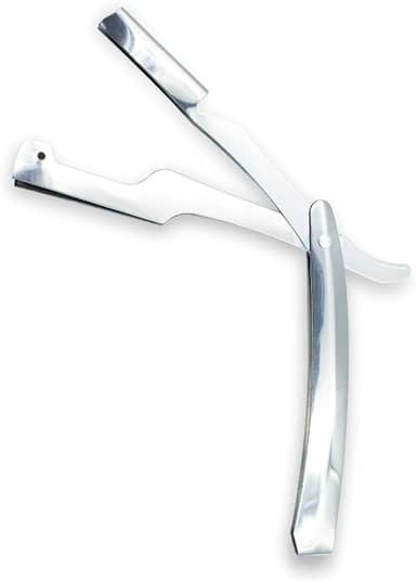 Navalhete Barbeiro Cabo de Aço Inox Barbear Lâminas Descartáveis Profissional