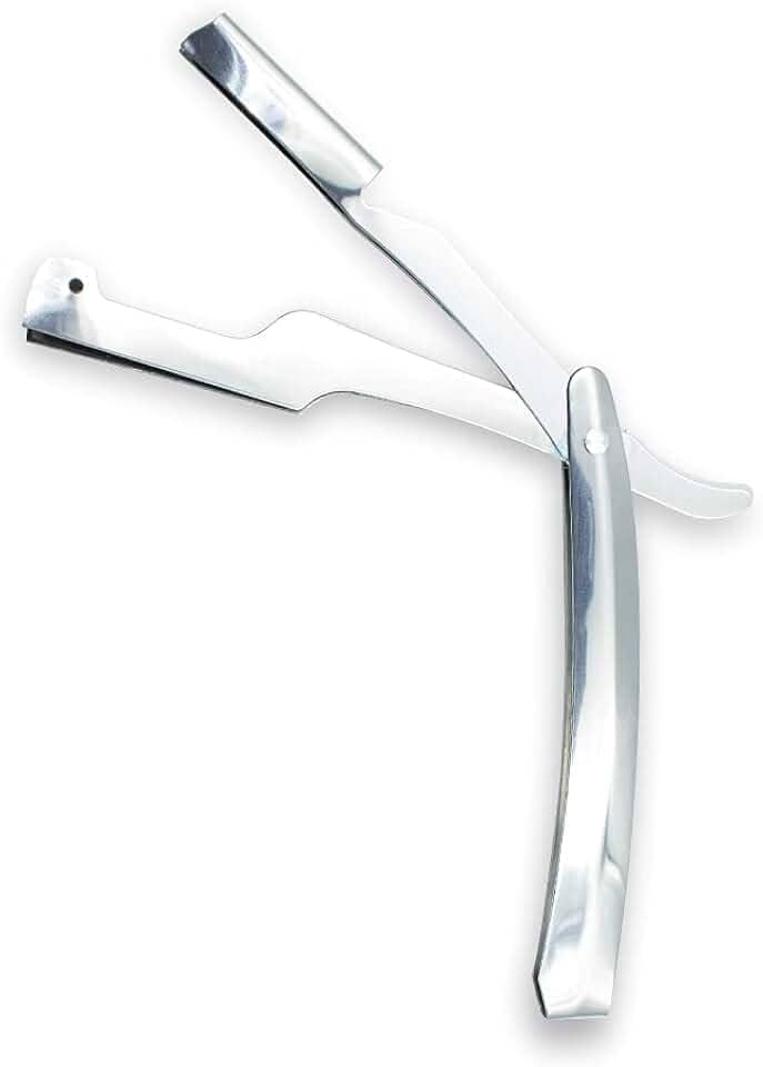 Navalhete Barbeiro Cabo de Aço Inox Barbear Lâminas Descartáveis Profissional