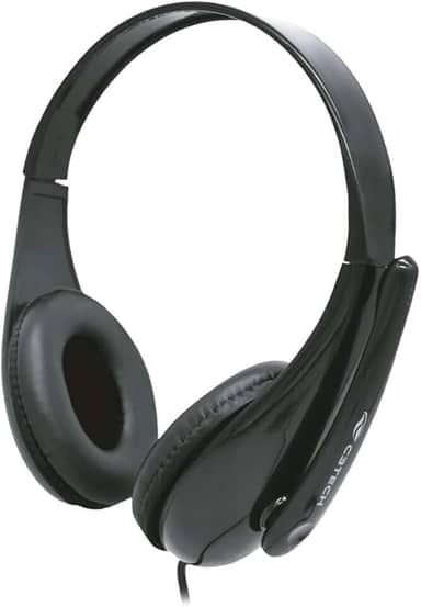 C3tech Headset com fio USB PH-340BK, Preto, microfone Omnidirecional, Alto-Falante 40mm