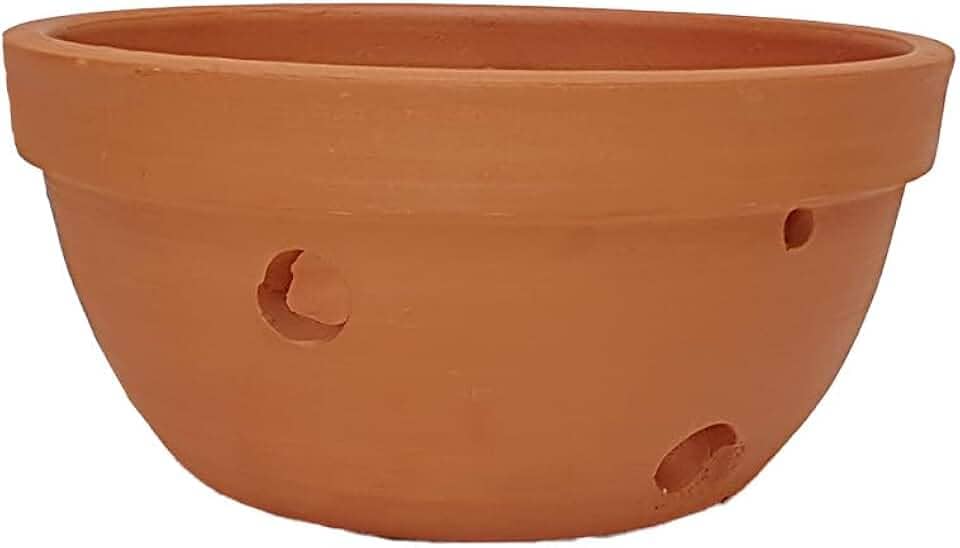 Vaso para Orquídeas Boa Nova Cerâmica Natural - M