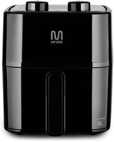 Fritadeira Elétrica sem óleo Air Fryer 3L 1200W 127V com Timer Sonoro Preto Multi - GO250