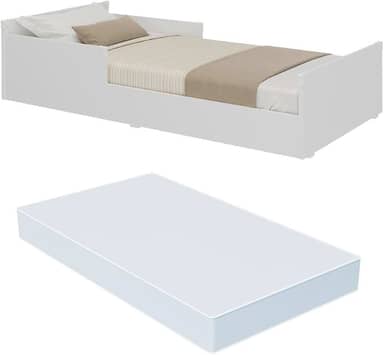 Cama Infantil com Colchão Incluso Mp4112 Nina Multimóveis Branca