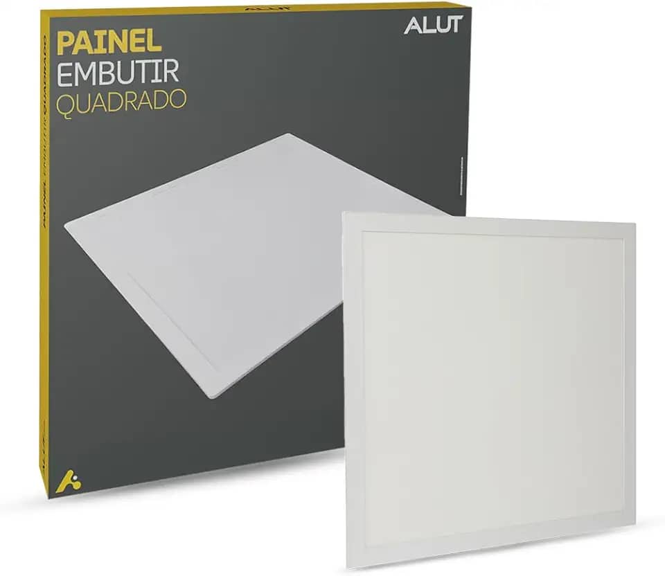 Painel Led Plafon 18w/25w/36w ou 50w 6500k Branco Frio 110v/220v Bivolt Embutir/Sobrepor Branco Alut By Avant (Embutir, 18w)