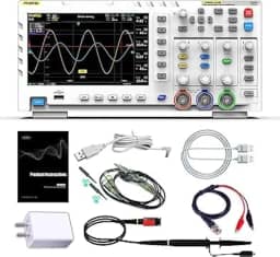 Fnirsi Oscilloscope Fnirsi-1014D Desktop Oscilloscope 100MHZ*2 1GS/s 2 in 1 Dual Channel Digital Oscilloscope 10MHZ Signal Generator