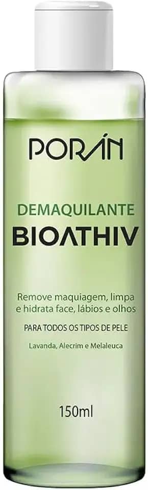 Demaquilante Bioathiv Poran 150ml - Remove Maquiagem Pesada, Limpeza Facial Suave e Hidratante, Skincare Essencial