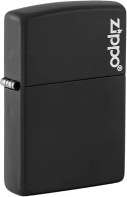 Zippo Isqueiro de bolso preto fosco com logotipo