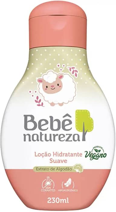 Bebê Natureza Loção Hidratante Suave Extrato de Algodão 230ml