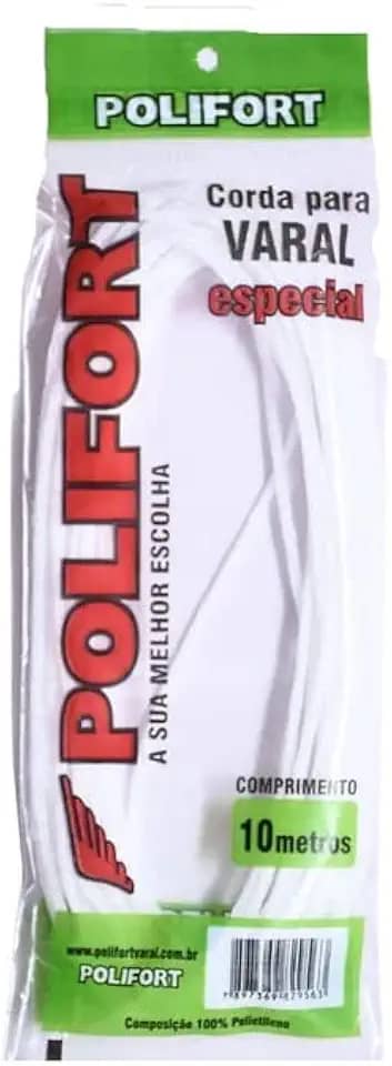 Corda Reforçada Para Varal Parede Quintal Teto - 10 Metros