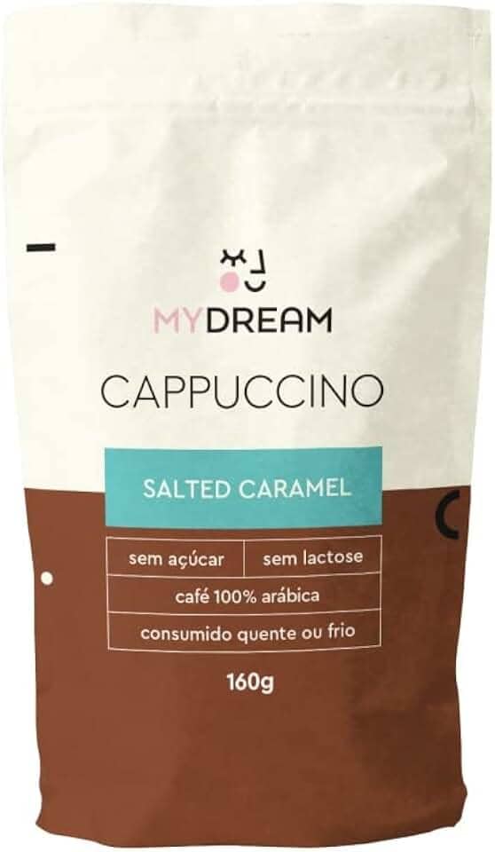 Cappuccino sem Açúcar e sem Lactose de Caramelo 160g - My Dream