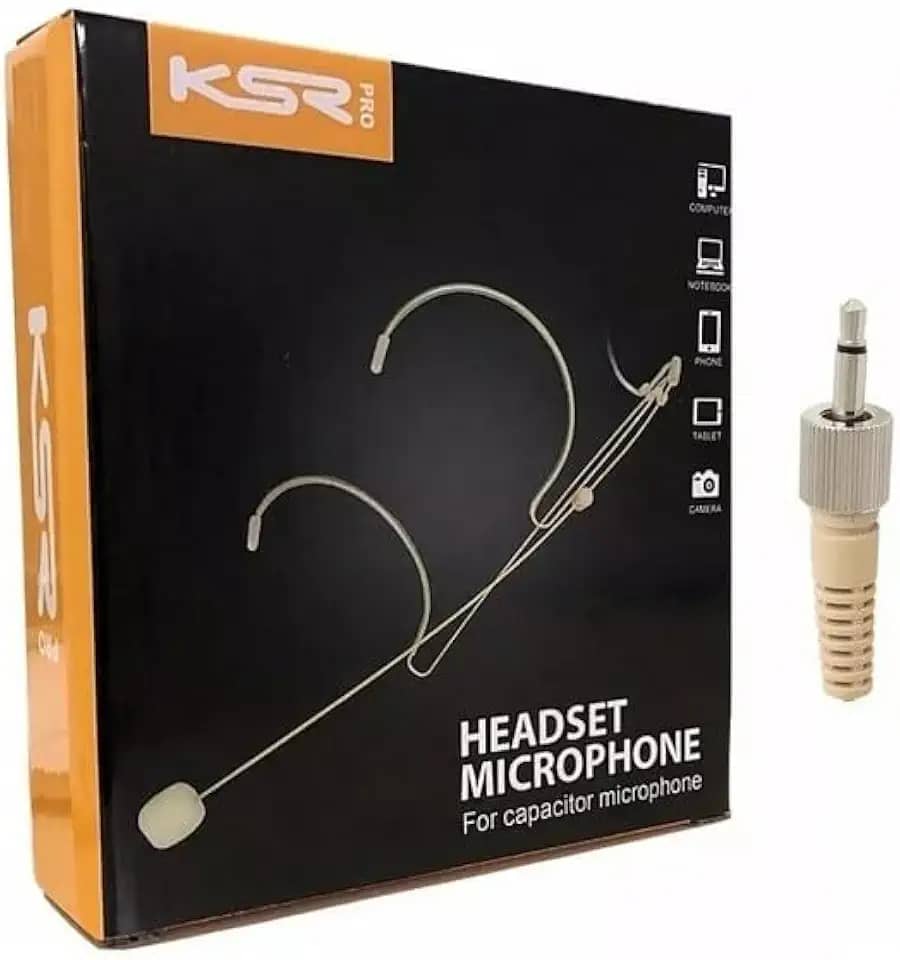 Microfone Headset Cor Da Pele Ksr Pro Kt3a Bege Ht3a P2
