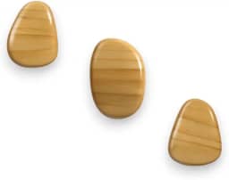 Conjunto 3 Ganchos Cabideiros Penduradores Dots Orgânicos De Madeira Pinus Cor:Pinus Com Verniz Incolor;Tamanho:ÚNICO