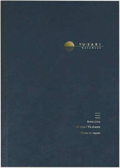 Caderno de linha YU-SARI A5 de 8 mm para caneta-tinteiro, artigos de papelaria NAKABAYASHI do Japão, azul marinho