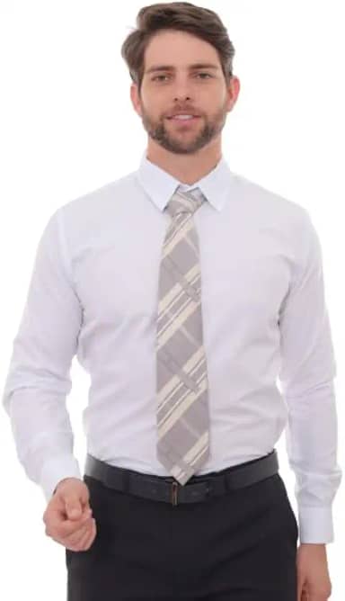 Camisa Social masculina Manga Longa Slim Branca
