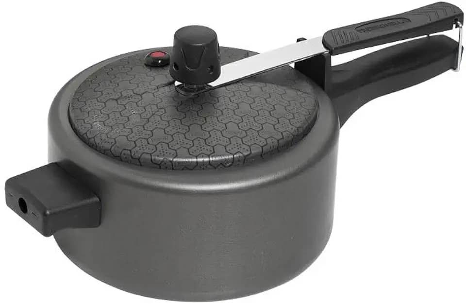 Panela de Pressão Pequena Antiaderente de 2 Litros Pressionella Mini, Grafite, Ramos
