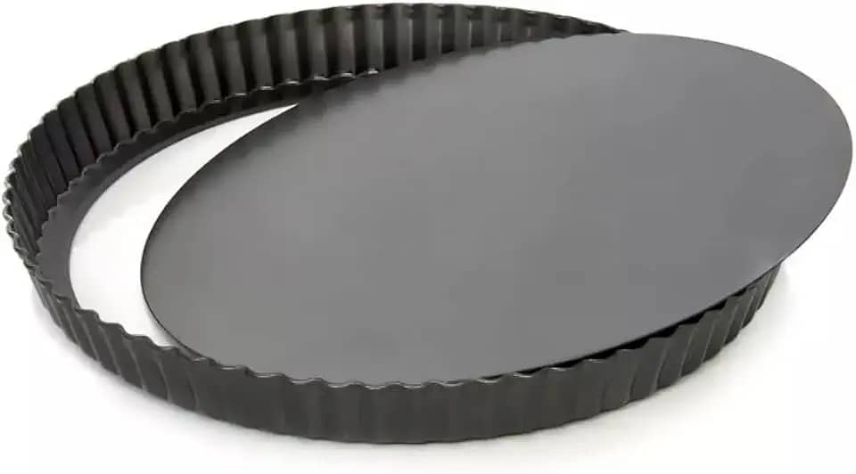 Forma de Torta com Fundo Removível Antiaderente Revestimento Teflon 24cm Para Preparar Tortas Bolos e Sobremesas Com Facilidade