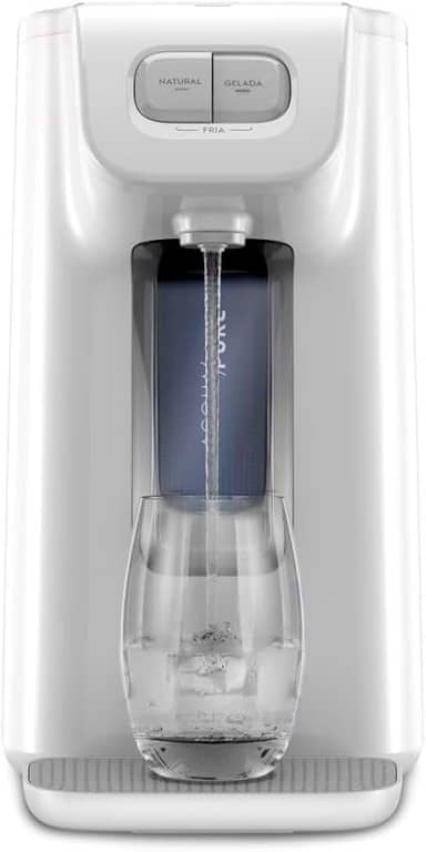 Electrolux Purificador de Água Gelada Fria e Natural Motor Compressor reservatorio de 1,7L total Alerta troca de Filtro refil 6 meses ou 3000l Branco PC01B 127V