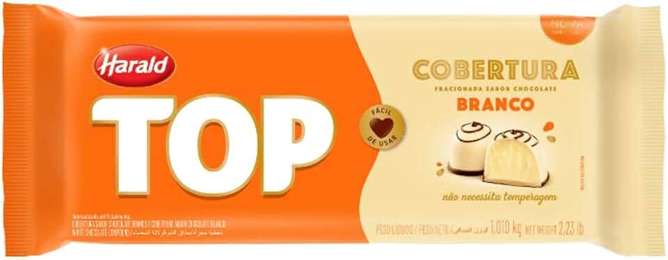 Top Chocolate Branco em Barra 1,010Kg - Harald
