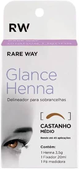 Henna Para Sobrancelha Rare Way Castanho Médio