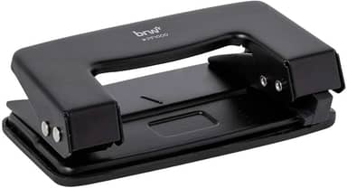 Brw Perfurador de Papel Metal 2 Furos até 10 Folhas 10,4cm Preto