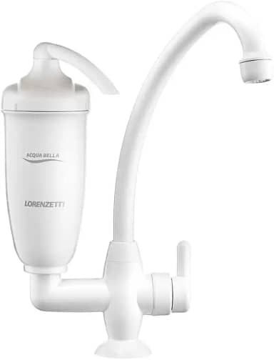Purificador de Água com Torneira de Mesa Acqua Bella, LORENZETTI, 7411817, Branco, Pequeno