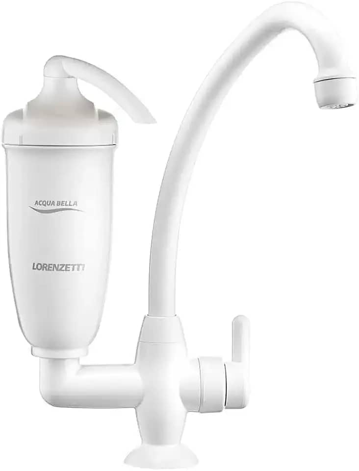 Purificador de Água com Torneira de Mesa Acqua Bella, LORENZETTI, 7411817, Branco, Pequeno