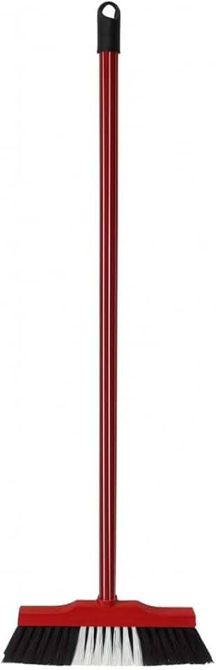 1 Vassoura de Pelo Sintético 30cm com Cabo e Base de Madeira – Leve, Resistente e Eficiente para Piso Liso – Ideal para Limpeza Doméstica Diária em Cozinha, Sala, Quarto e Ambientes Internos