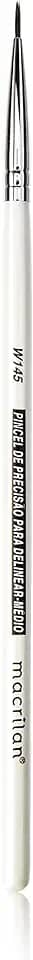 Pincel Delineador Profissional Macrilan W145 - Precisão Média para Delinear Olhos e Detalhes Finos - Linha W - Maquiagem