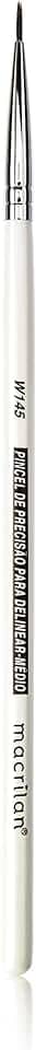 Pincel Delineador Profissional Macrilan W145 - Precisão Média para Delinear Olhos e Detalhes Finos - Linha W - Maquiagem